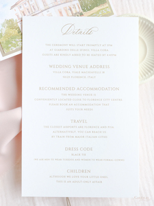 Pochette d'invitation de mariage pour Villa Cora, Florence, <span class=keywords><strong>Italie</strong></span> | Monogramme typographique et gaufré | Bespoke Commission for S & S - Product Image 4