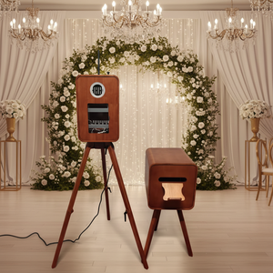 บูธถ่ายรูปไอแพดขาพับไม้ เหมาะสำหรับเช่าในงานแต่งงาน งานปาร์ตี้ งานวันเกิด และงานสังสรรค์ - Product Image 2