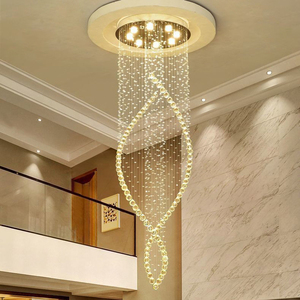 <span class=keywords><strong>Lustre</strong></span> de salon de villa, luminaire suspendu moderne et minimaliste, <span class=keywords><strong>lustre</strong></span> d'escalier duplex, <span class=keywords><strong>lustre</strong></span> en cristal double hélice - Product Image 3