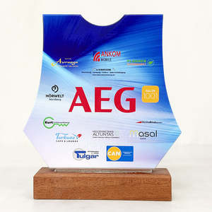 Trophée en verre personnalisé de haute qualité pour réunions sportives annuelles, <span class=keywords><strong>plaque</strong></span> de trophée en cristal bleu, récompense - Product Image 5