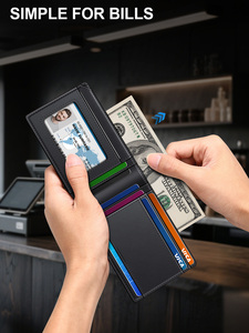 <b>Wallet</b> for <b>Men</b> Slim RFID Blocking Credit <b>Card</b> <b>Holder</b> <b>Wallet</b> Bifold Minimalist Thin <b>Wallet</b> with 2 ID Windows & Cash Slot - Product Image 6
