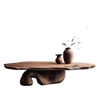 Table à thé et à café japonaise de style Wabi-Sabi moderne, en bois massif, design antique, pour balcon ou mobilier de maison