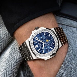 Reloj Mecánico Manual de Acero Inoxidable PINDU 6502 2025, Ligero, de Lujo, para Hombre, Resistente al Agua 5BAR, con Calendario, 40-44mm - Product Image 5