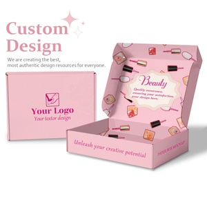Custom Pink Made Pack Fancy Corrugated Cosmetic Packaging Postage Mailer Box - Product Image 6