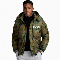 Blouson en duvet avec logo personnalisé pour hommes Blouson à capuche brillant Blouson d'aviateur grande taille pour hommes