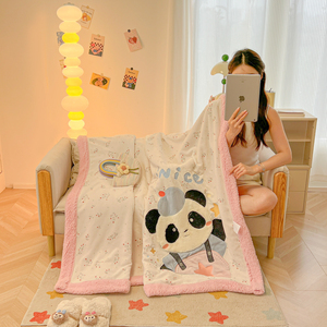 <span class=keywords><strong>Couverture</strong></span> <span class=keywords><strong>en</strong></span> polaire épaisse pour bébé, polaire pour bébé, patchwork de dessins animés, broderie - Product Image 6