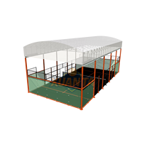 Terrain de padel avec toit en dôme gonflable 20x10m, auvent motorisé électrique, température contrôlée, intérieur/extérieur toutes saisons