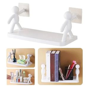 Bathroom Rack Hook Wall Mounted Toilet Washstand Kitchen Wall Storage Rack Carton Storage Holders & Racks Customized Logo White