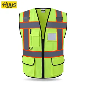 Hi Vis Vest Fluorescent Reflective safety Vest clothing Construction Work Safety clothes