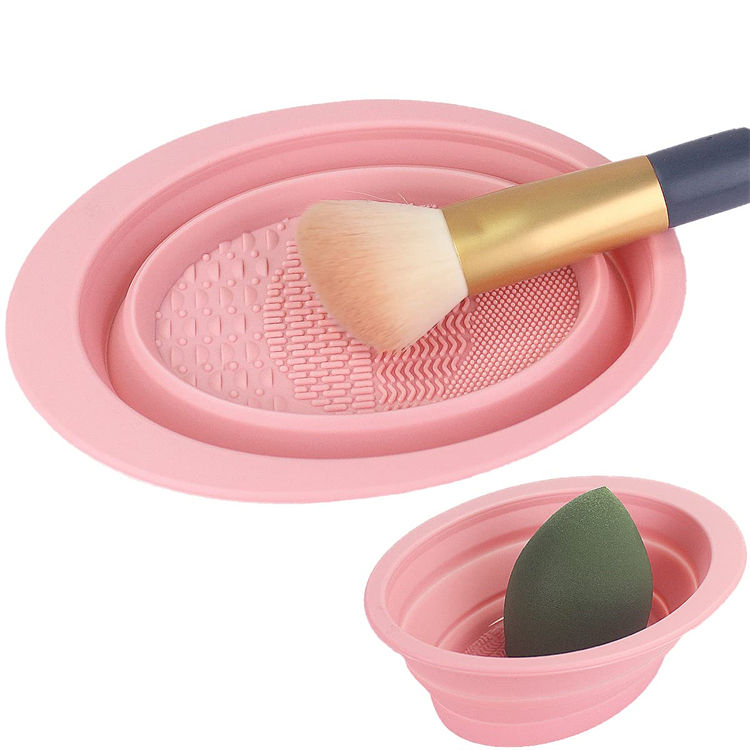 Limpiador de brochas de maquillaje plegable de silicona