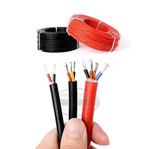 2 4 6 inti kawat berselubung silikon tembaga timah 14 18 20 24 Awg kawat kabel tembaga fleksibel dapat disesuaikan