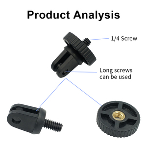YEAH Adaptateur de trou de montage sur trépied ABS Go <span class=keywords><strong>Pro</strong></span> de 1/4 pouces pour caméra de sport d'action GoPro Hero, Insta 360, <span class=keywords><strong>Sjcam</strong></span>, Xiaomi Yi - Product Image 3