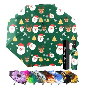Waterproof Folding <b>Umbrella</b> Christmas Designs Customized Color Fully-<b>Automatic</b> Opening for Business Gifts Corporate Events - Product Image 1
