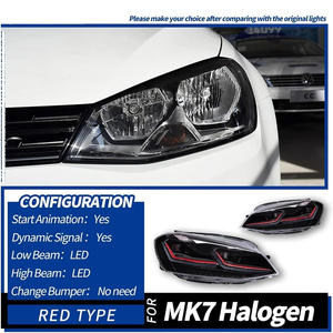 2 Piezas AlyntriX Nuevos Faros LED para Golf 6 2009-2012, DRL HID Bi-Xenón, Retrofit/Actualización, 12V, Accesorios para <span class=keywords><strong>Auto</strong></span> - Product Image 2