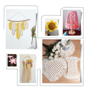 Corde ronde en coton <span class=keywords><strong>macramé</strong></span> de 3mm 4mm 5mm pour sacs tissés enduits et à pointe pour chaussures et vêtements - Product Image 4