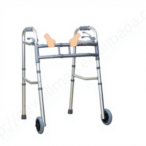 Andador Médico de Aluminio, Ajustable en 8 Niveles de Altura, Ligero y Duradero, con Plegado de un Botón y Capacidad de 100 kg para Adultos - Product Image 1