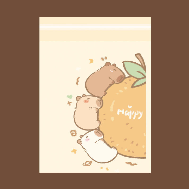 Hugging orange capybara