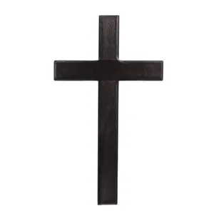 Decoración negra para el hogar Colgante de pared cristiano Cruz de Jesús Decoración Cruz de madera