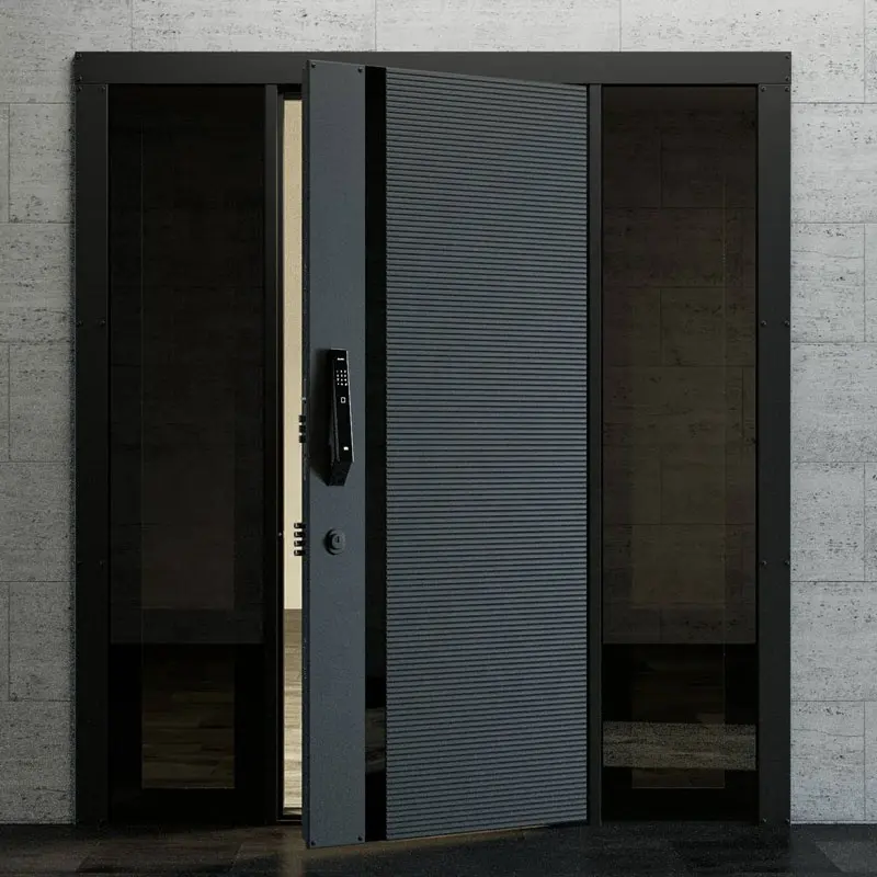Evler için özelleştirilmiş İtalya tarzı alüminyum Metal güvenlik ön giriş kapıları