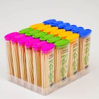 Nouveau cure-dent en bois de bambou jetable pas cher 70 pièces/boîte fabrication naturel prix usine cure-dents jetables en bambou