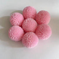 Pompon en fil pelucheux rond de 3 cm, pendentif décoratif, accessoire pour vêtements et cheveux, pompon pour l'éducation précoce des enfants