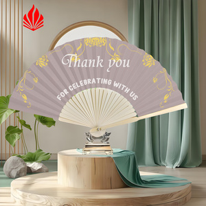 Custom Designed Artisanal Bamboo Japanese Chinese Fan Hand-Crafted Classic Flower Wedding Traditional Music Angel Animal Cartoon