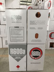 Gas Refrigerante ODP <span class=keywords><strong>0</strong></span> Isobutano R600A 6.5kg y 420G, Gas R600A para Refrigeradores y Congeladores de China - Product Image 5