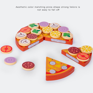 Tendance préscolaire début jouets éducatifs <span class=keywords><strong>en</strong></span> <span class=keywords><strong>bois</strong></span> semblant jouer <span class=keywords><strong>cuisine</strong></span> coupe ensembles de jouets avec couteau Pizza <span class=keywords><strong>jouet</strong></span> pour enfant jeux alimentaires - Product Image 4