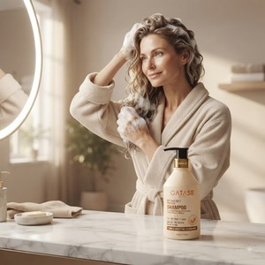 GATASE – Shampoing Capillaire Bio Lissant et Hydratant <span class=keywords><strong>pour</strong></span> <span class=keywords><strong>Cheveux</strong></span> Secs et <span class=keywords><strong>Bouclés</strong></span>, Soin <span class=keywords><strong>Naturel</strong></span> <span class=keywords><strong>pour</strong></span> Tous Types de <span class=keywords><strong>Cheveux</strong></span>, Marque Privée - Product Image 2