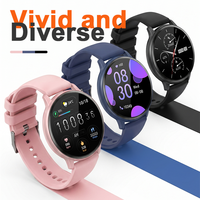 Montre connectée sans fil AOC T6 pour hommes et femmes avec assistant vocal, contrôle de la musique, suivi du sommeil et longue autonomie de la batterie