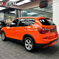 YAJIU Vinilo Autoadhesivo para Envolver Autos, Color Naranja Racing Magic Gold, Vinilo para Cambiar el Color de la Carrocería