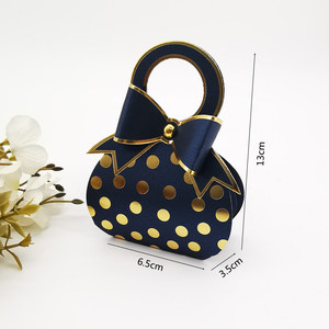 Bolsa de Regalo con Lazo Colorido y Cajas de Regalo de Papel con Puntos Dorados, <span class=keywords><strong>Caja</strong></span> de Dulces con Lazo y Asa, Recuerdo <span class=keywords><strong>para</strong></span> Fiestas de Cumpleaños y Despedidas de Soltera - Product Image 5