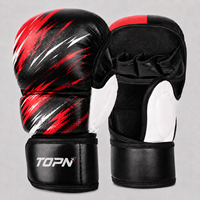 Gants de MMA personnalisés OEM ODM avec logo personnalisé en cuir PU respirant pour arts martiaux mixtes, grappling, sparring, entraînement et compétition