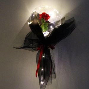 Globos Decorativos con Forma de Flor, Globos LED Reutilizables con Tiras LED, Ramo de Rosas Redondas Transparentes, Bola <span class=keywords><strong>Bobo</strong></span> - Product Image 4