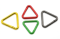 Mousqueton triangulaire en alliage de zinc 20/25/32/37 mm avec ressort, anneau porte-clés, boucle à clip pour accessoires de sac et porte-clés DIY