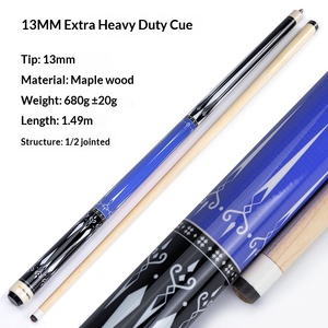 Taco de billar de 13 mm con cabeza grande, estilo chino-americano, negro, con logo MAYSEMDA, para billar de nueve bolas, para golpe de rotura y salto. - Product Image 4