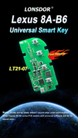 Placa PCB Lonsdor LT21-07, Placa PCB Universal para Control Remoto Inteligente para Lexus 2025+, 4 Botones, Número de Placa 6100, Chip 8A-B6, Frecuencia Ajustable
