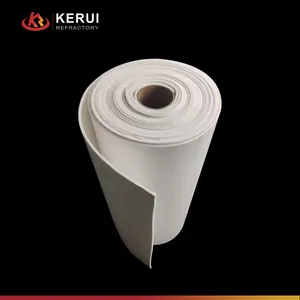 KERUI eccellente isolamento termico solubile in fibra ceramica carta materiale ignifugo in fibra ceramica carta per industria forno