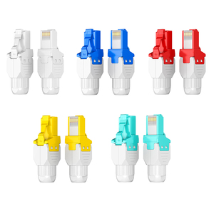 Kết nối cáp mạng Ethernet đi qua Ethernet Cat6 che chắn RJ45 cắm toolless <span class=keywords><strong>8P8C</strong></span> - Product Image 3