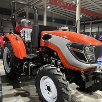 Tracteur utilitaire municipal 4x4 de marque chinoise 90 CV, moteur diesel ROUGE, machine agricole, garantie 1 an, pompe, moteur, boîte de vitesses, faible coût