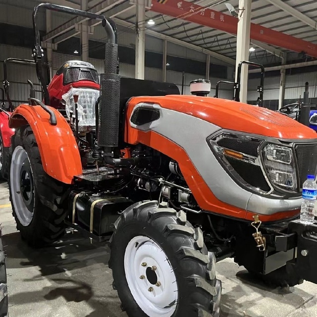 Chinese Brand 90HP Utility Municipal Tractor 4WD Diesel Engine RED Farm Machine 1 Year Warranty Pump Motor Gearbox Low