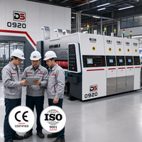 Nouvelle machine rotative entièrement automatique et efficace pour l'impression, le rainurage et la découpe de carton ondulé avec système d'élimination et de empilage des déchets