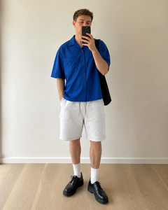 Shorts en coton pour hommes avec cordon de serrage, taille élastique, poches, décontractés, athlétiques, OEM ODM, faible MOQ - Product Image 5