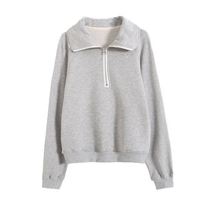 Chándal TKAN639 personalizado de mujer Vintage Pull-Over de fabricantes de ropa chándal de lana estética con logotipo frontal tejido - Product Image 2