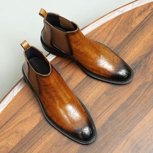 Botas Formales Casuales de Piel Genuina para Hombre, Antideslizantes, Transpirables, de Marca Reconocida, Recién Lanzadas y Populares para Otoño - Product Image 5