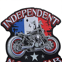 Patchs brodés thermocollants de haute qualité pour motards, grandes tailles, pour vêtements, vestes, gilets, appliques de couture