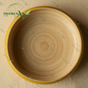 ชามไม้ไผ่หลากสี2025ที่เวียดนามทำขึ้นเป็นมิตรต่อสิ่งแวดล้อมปั่นสลัดเสิร์ฟชามพร้อมจัดแสดงอาหารอย่างยั่งยืน - Product Image 1