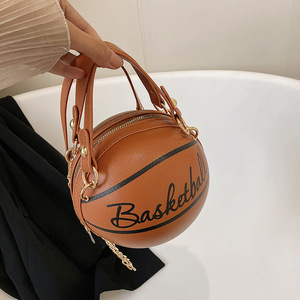 Bolsas de Mão Femininas de Moda em PU Redondas por Atacado, Bolsas de Designer de Ombro Único, Bolsa Clutch de Basquete com Corrente - Product Image 3