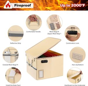 Home Office a prova di fuoco scatola per documenti 16.1X12.9 X 11in appeso cartella serratura a prova di fuoco armadietto di stoccaggio sicuro per legale - Product Image 5