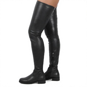 Bottes pour femmes à talons hauts en PU à fermeture éclair, style western, nouvelle mode populaire, confortables pour l'automne/hiver - Product Image 3